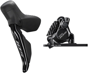 105 ST-R7170-LE Di2 Shift/Brake Lever BR-R7170 Hydraulic Disc Brake Caliper - Front 2x Flat Mount Fork Adaptor BLK