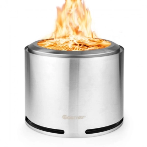 18.5 Inch Smokeless Fire Pit with Waterproof Cover