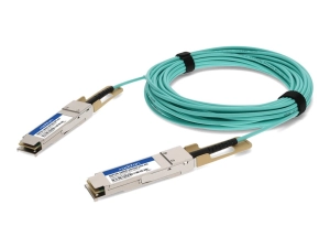 AddOn - 100GBase-AOC direct attach cable - TAA Compliant - QSFP28 to QSFP28 - 5 m - fiber optic - Active Optical Cable (AOC) QSFP28-100GB-AOC5M-HPE-AO