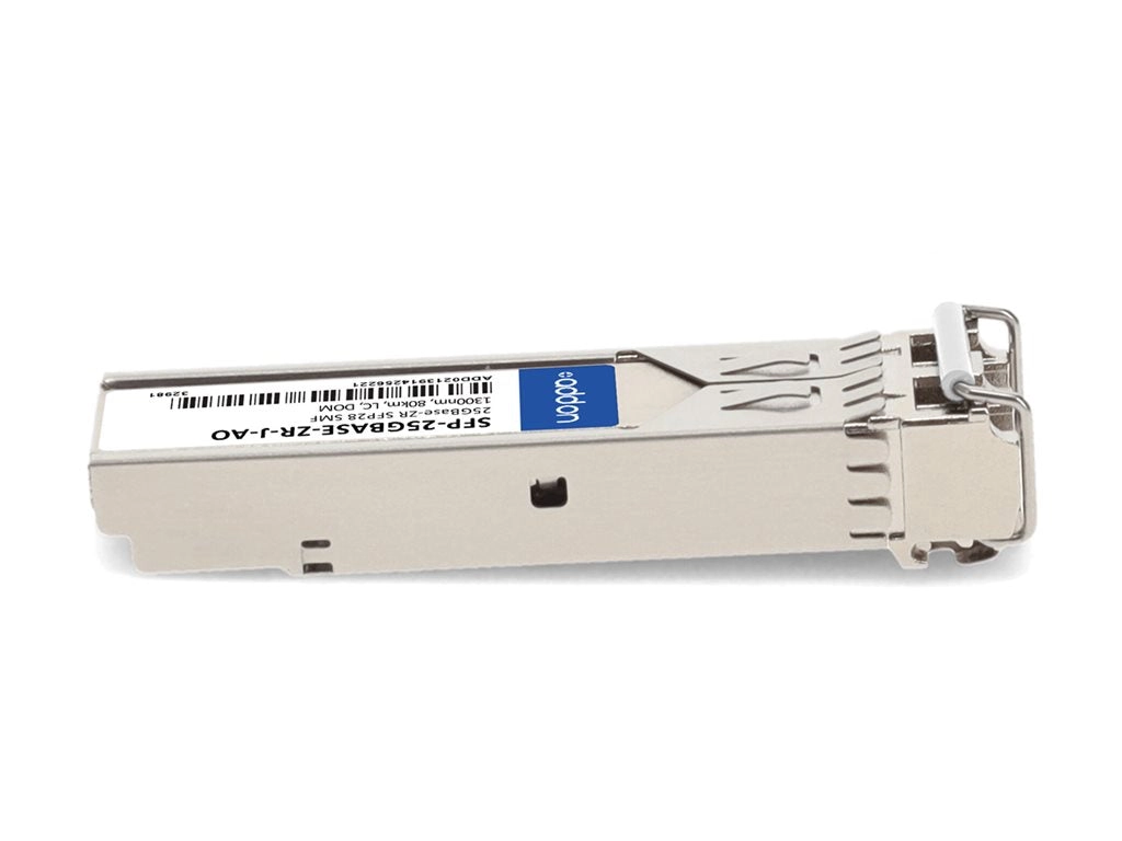 AddOn - SFP28 transceiver module - 2.5GbE - 25GBase-ZR - LC single-mode - up to 49.7 miles - 1300 nm - TAA Compliant SFP-25GBASE-ZR-J-AO