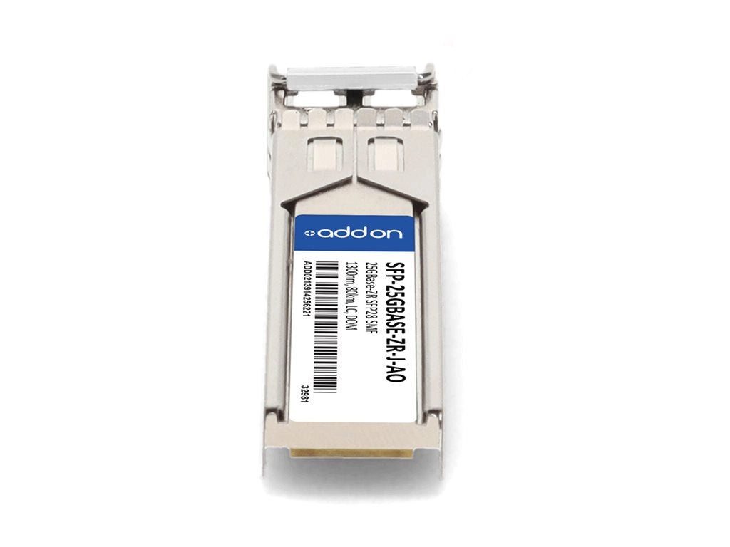 AddOn - SFP28 transceiver module - 2.5GbE - 25GBase-ZR - LC single-mode - up to 49.7 miles - 1300 nm - TAA Compliant SFP-25GBASE-ZR-J-AO