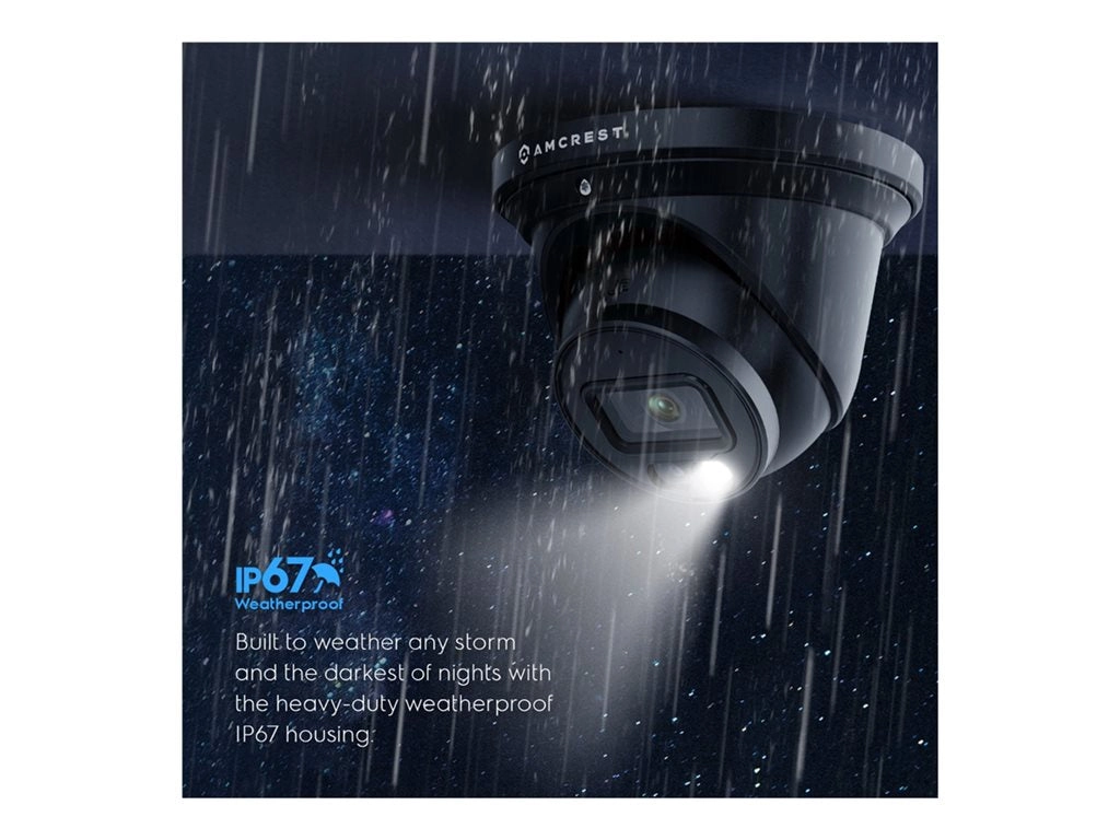 Amcrest IP5M-T1277EB-AI - Network surveillance camera - turret - outdoor - weatherproof - color (Day&Night) - 5 MP - 2960 x 1668