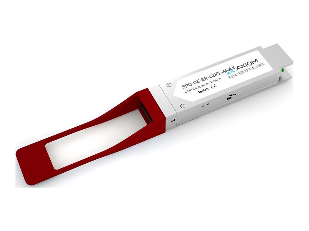 Axiom - QSFP28 transceiver module (equivalent to: Mellanox SPQ-CE-ER-CDFL-M) - 100GbE - 100GBase-ER4 - LC single-mode - up to SPQ-CE-ER-CDFL-M-AX
