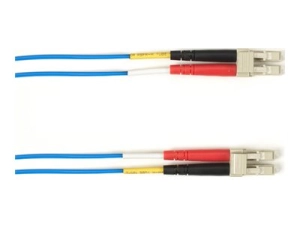 Black Box - Patch cable - LC multi-mode (M) to LC multi-mode (M) - 3.05 m - fiber optic - 50 / 125 micron - OM3 - OFNR - blue FOCMR10-LCLC-BL-10