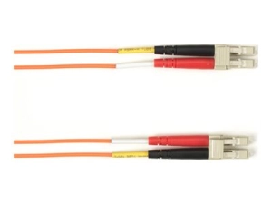 Black Box - Patch cable - LC multi-mode (M) to LC multi-mode (M) - 49.99 m - fiber optic - 50 / 125 micron - OM3 - OFNR - orange FOCMR10-LCLC-OR-164
