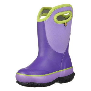 Bogs 72292 Kid's Slushie Solid Insulated Rain Boots, Purple Multi