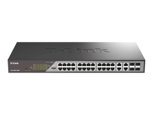D-Link DSS 200G-28MP - Switch - managed - 24 x 10/100/1000 (PoE)   4 x combo 1000Base-T - rack-mountable - PoE (370 W) DSS-200G-28MP