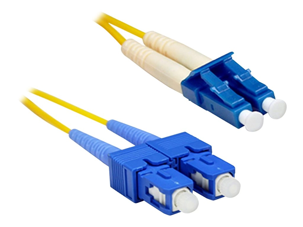 ENET - Patch cable - SC single-mode (M) to LC single-mode (M) - 13 m - fiber optic - duplex - 9 / 125 micron - OS1 - riser - SCLC-SM-13M-ENC