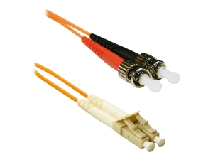 ENET - Patch cable - ST multi-mode (M) to LC multi-mode (M) - 12 m - fiber optic - duplex - 62.5 / 125 micron - OM1 - riser, STLC-12M-ENC