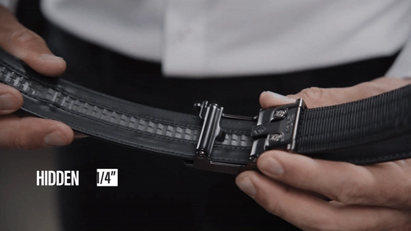 EXECUTIVE PROTECTION BLACK TACTICAL HYBRID BELT 1.5": COMPLETE KIT