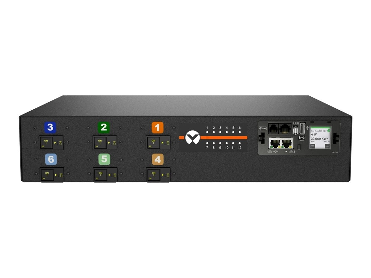 Geist Monitored Outlet Level EC MNR5MDR6-12CF18-5CS15A0H10-S - Power distribution unit (rack-mountable) - AC 200-240 V - 14.4 VP6N52A0