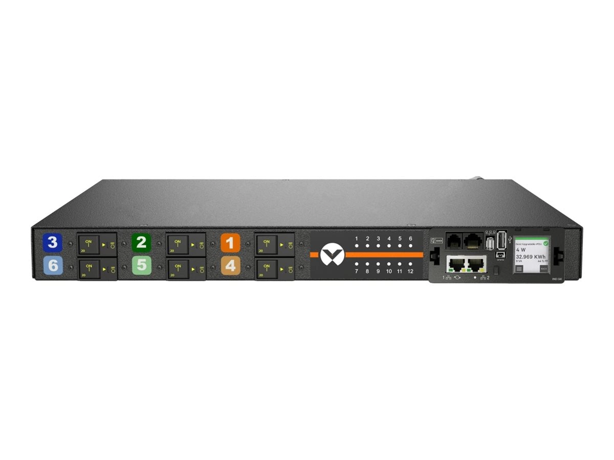 Geist Switched Outlet Level Monitoring MNU5M1R6-12CF13-3PS56B0H10-S - Power distribution unit (rack-mountable) - AC 200-240/346-415 VP7N31A5