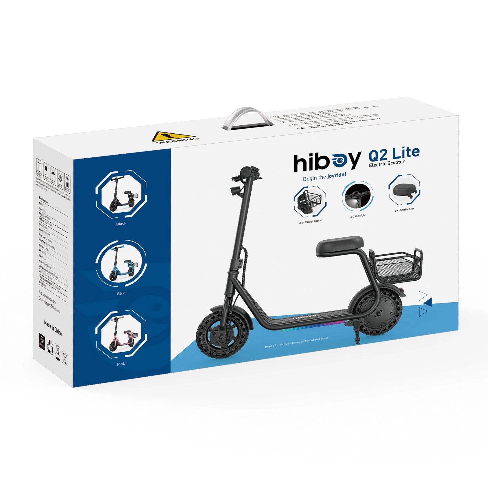 Hiboy Q2 Lite-A Kids Electric Scooter with Basket and Seat