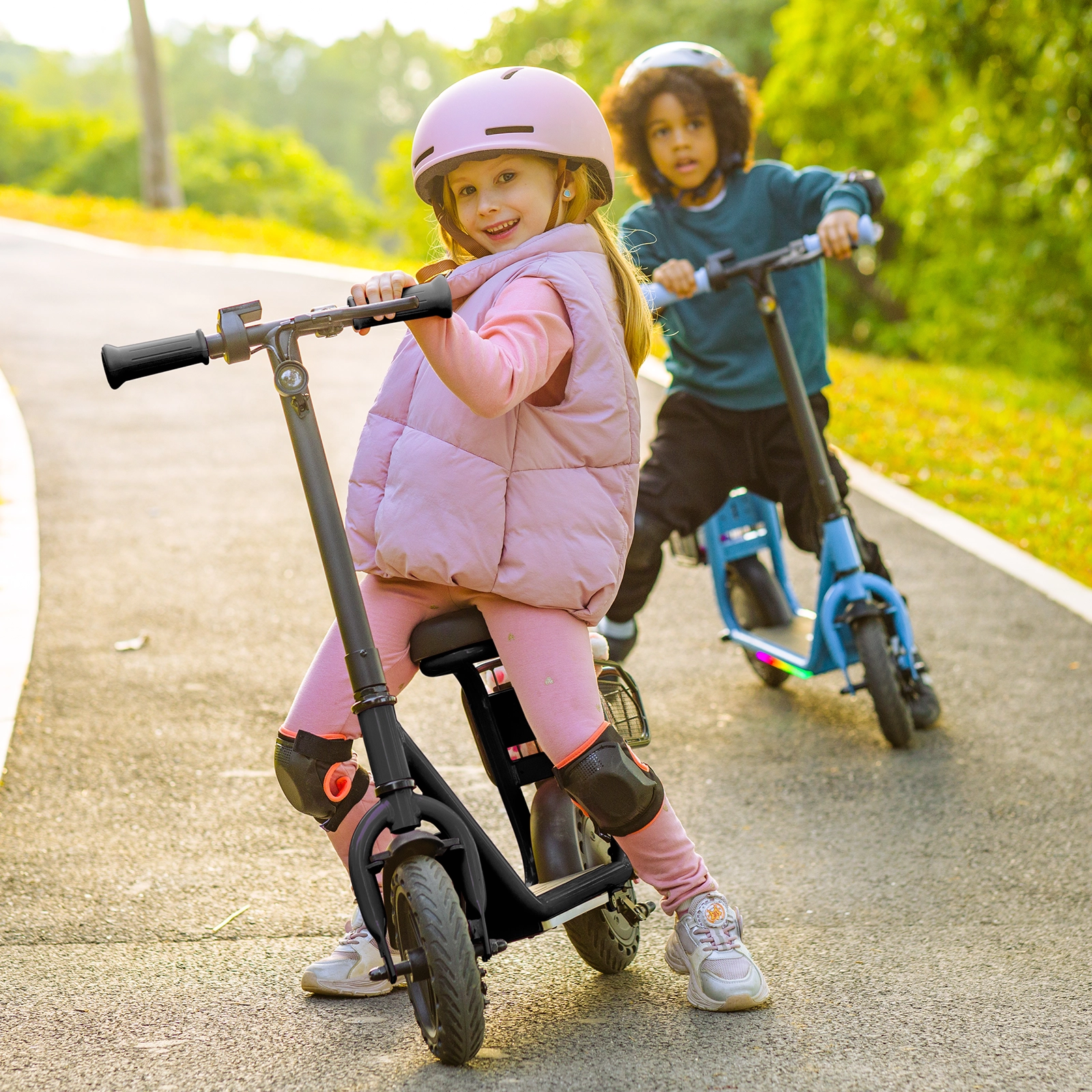 Hiboy Q2 Lite-A Kids Electric Scooter with Basket and Seat