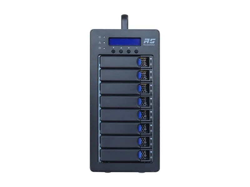 HighPoint RocketStor 6618V - Hard drive array - 8 bays (SATA-600 / SAS-3) - Thunderbolt 3 (external) RS6618V