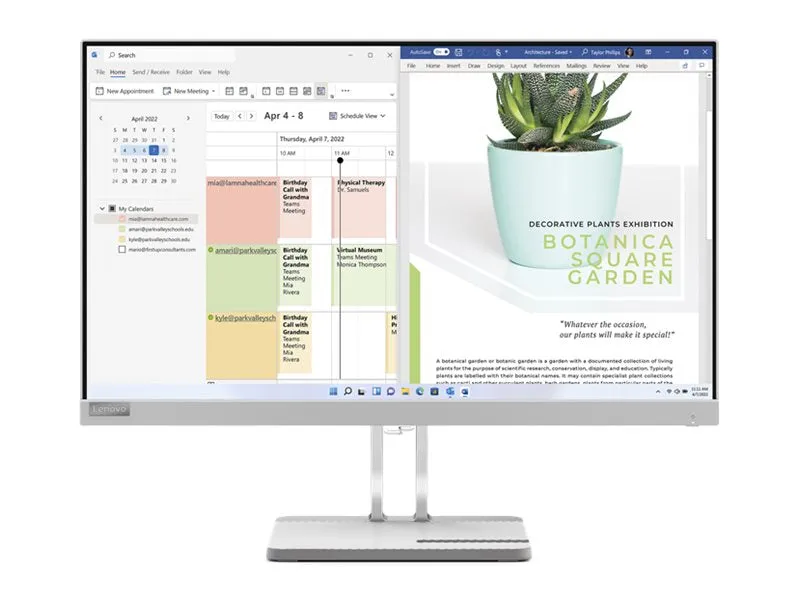 Lenovo L24e-40 - LED monitor - 24 (23.8" viewable) - 1920 x 1080 Full HD (1080p) @ 100 Hz - VA - 250 cd/mï¿½ - 3000:1 - 4 ms 67AAKCC3US