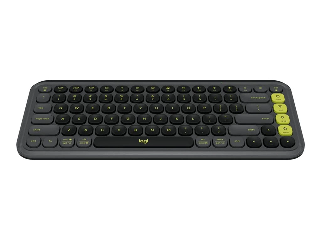 Logitech POP Icon Keys - Keyboard - wireless - Bluetooth LE - QWERTY - English - off-white, green 920-013143