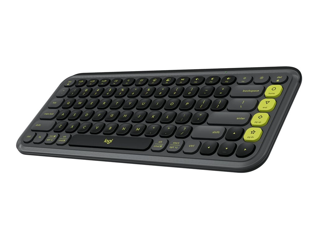 Logitech POP Icon Keys - Keyboard - wireless - Bluetooth LE - QWERTY - English - off-white, green 920-013143