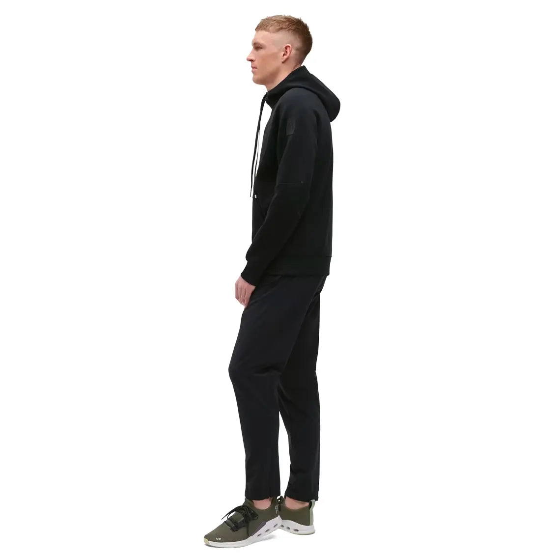 Mens On Running Zipped Hoodie - Black