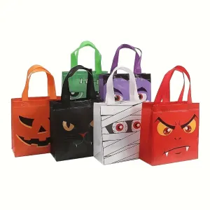 Mpow Halloween Cartoon Printed Trick or Treat Tote Bags Set