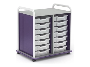 Paragon A&D Crossfit Storage - Trolley - 14 drawers - 16 gauge tubular steel, TFM - frost, mod navy, wisdom CFD30OFTOTES17-918CZC