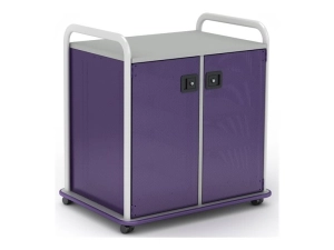 Paragon A&D Crossfit Storage - Trolley - 14 drawers - 2 doors - 16 gauge tubular steel, TFM - frost, purple, wisdom CFD30WDTOTES17-918PZP