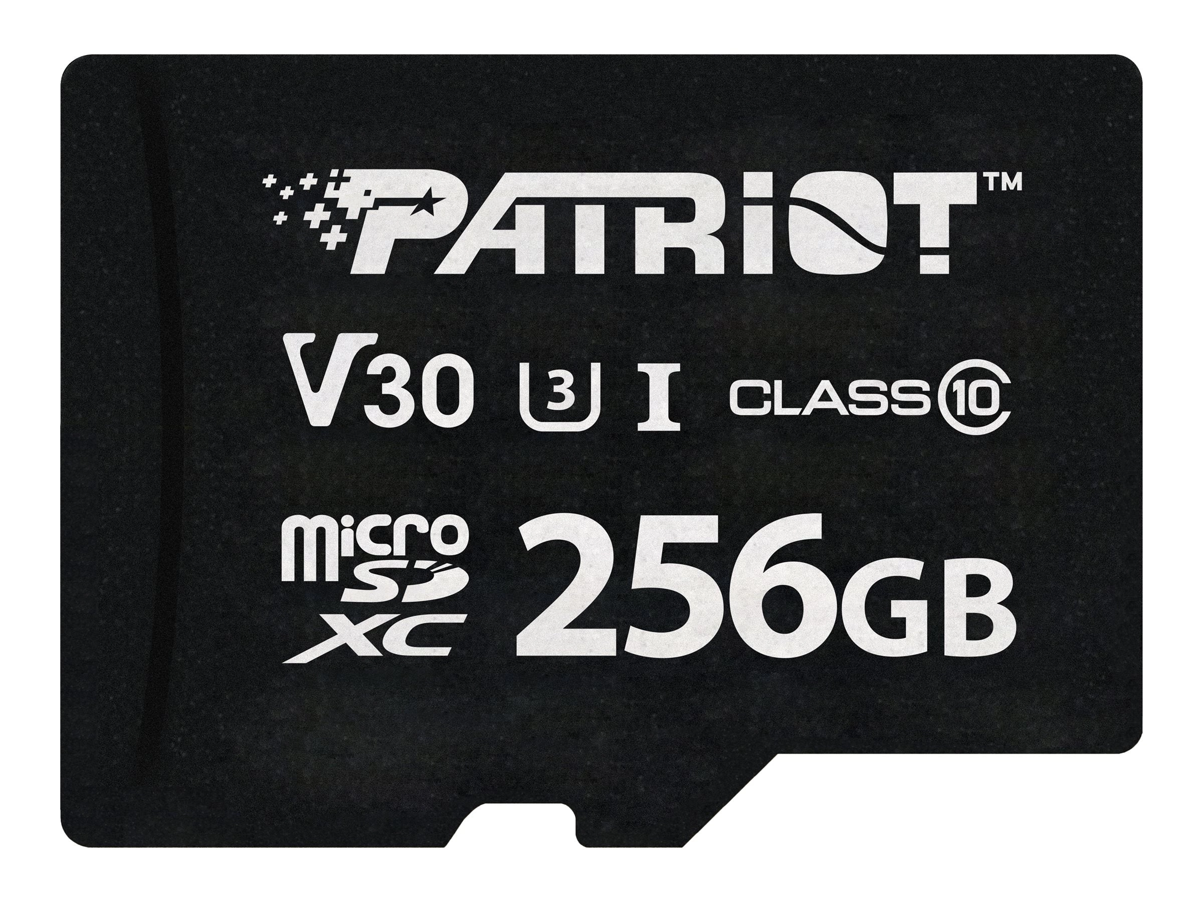 Patriot VX Series - Flash memory card - 256 GB - Video Class V30 / UHS-I U3 / Class10 - microSDXC UHS-I U3 PSF256GVX31MCX