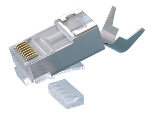 Platinum Tools - Network connector - RJ-45 (M) - shielded - CAT 6a - solid, with liner, up to 10 Gbps data transfer rate - metal 106197C
