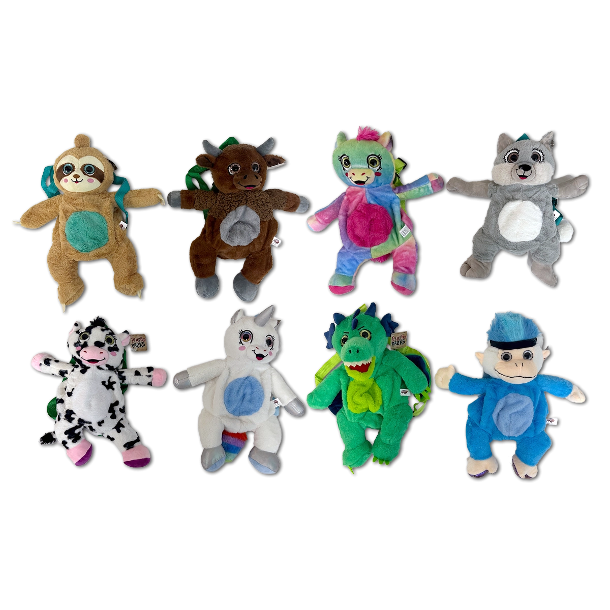 Plush Pack Critter Backpacks - 8 Pieces Per Pack 41530