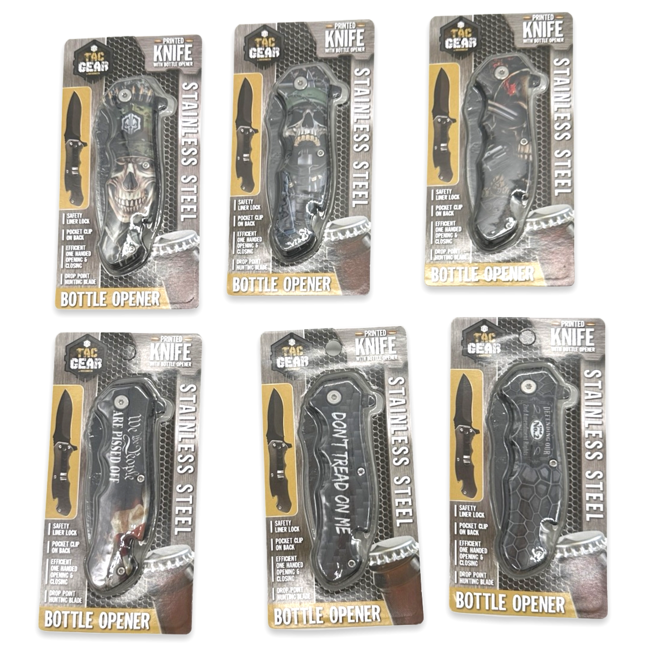 Pocket Knife with Bottle Opener - 6 Pieces Per Retail Ready Display 23369