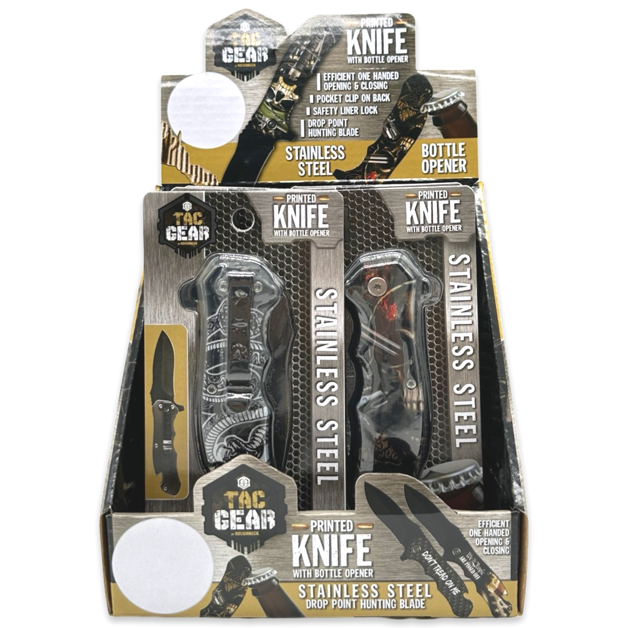 Pocket Knife with Bottle Opener - 6 Pieces Per Retail Ready Display 23369