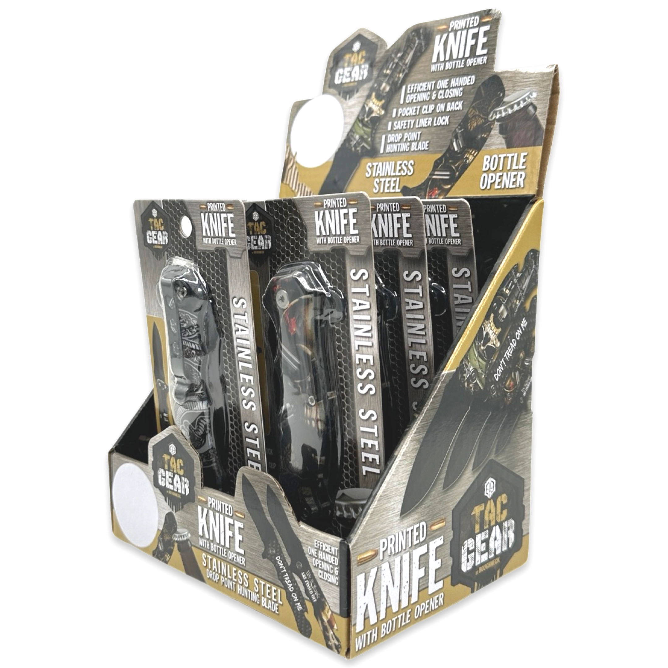 Pocket Knife with Bottle Opener - 6 Pieces Per Retail Ready Display 23369
