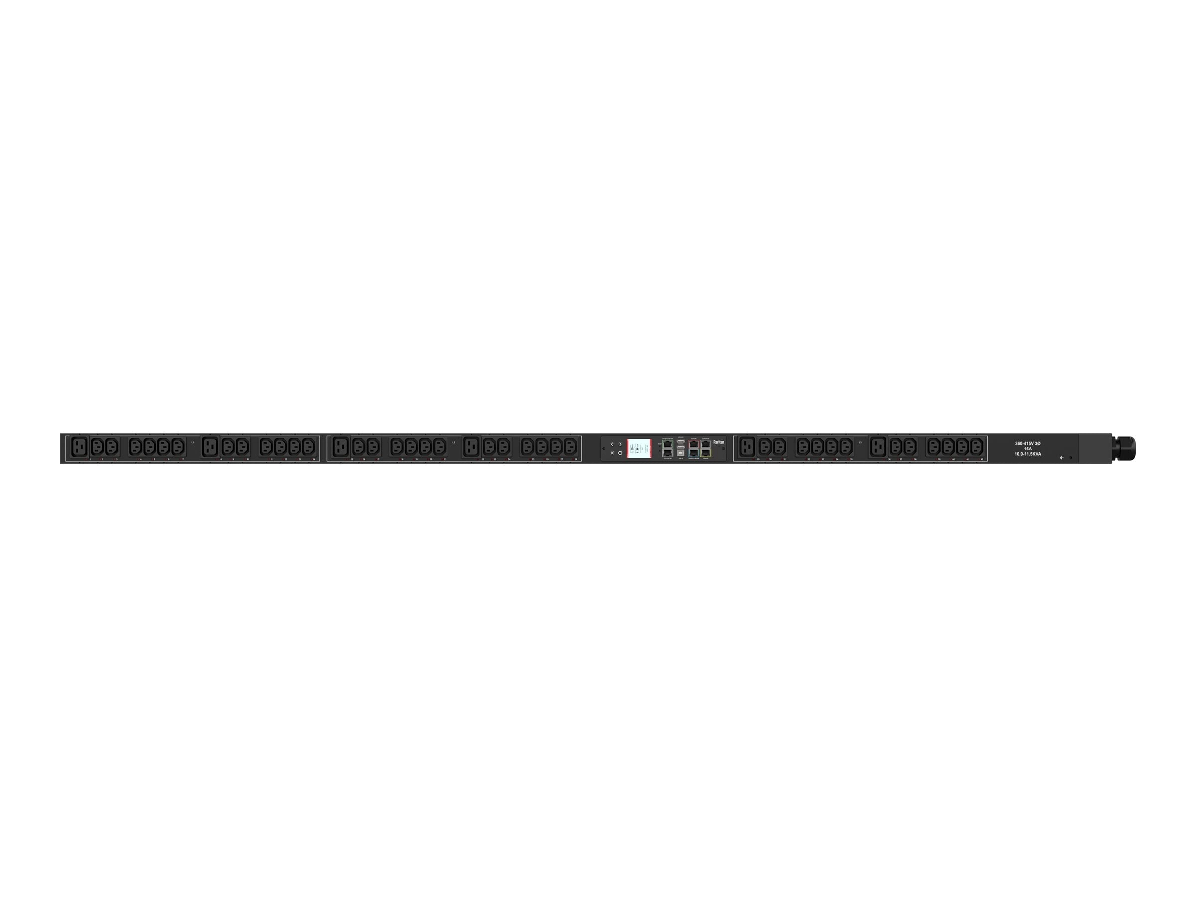 Raritan PX3-5233U-K1 - Power distribution strip (rack-mountable) - AC 415 V - 11500 VA - 3-phase WYE - Ethernet 10/100/1000,