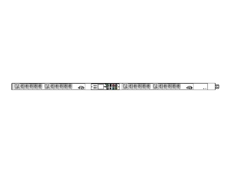 Raritan PX3-5497U-E2 - Power distribution strip (rack-mountable) - AC 208 V - 5000 VA - 1-phase - RS-232, USB, Ethernet 10/100/1000