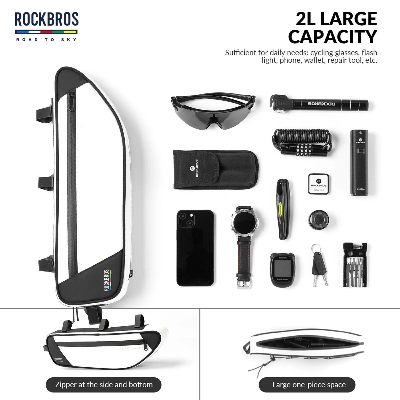 ROCKBROS Bike Triangle Bag-Road to sky