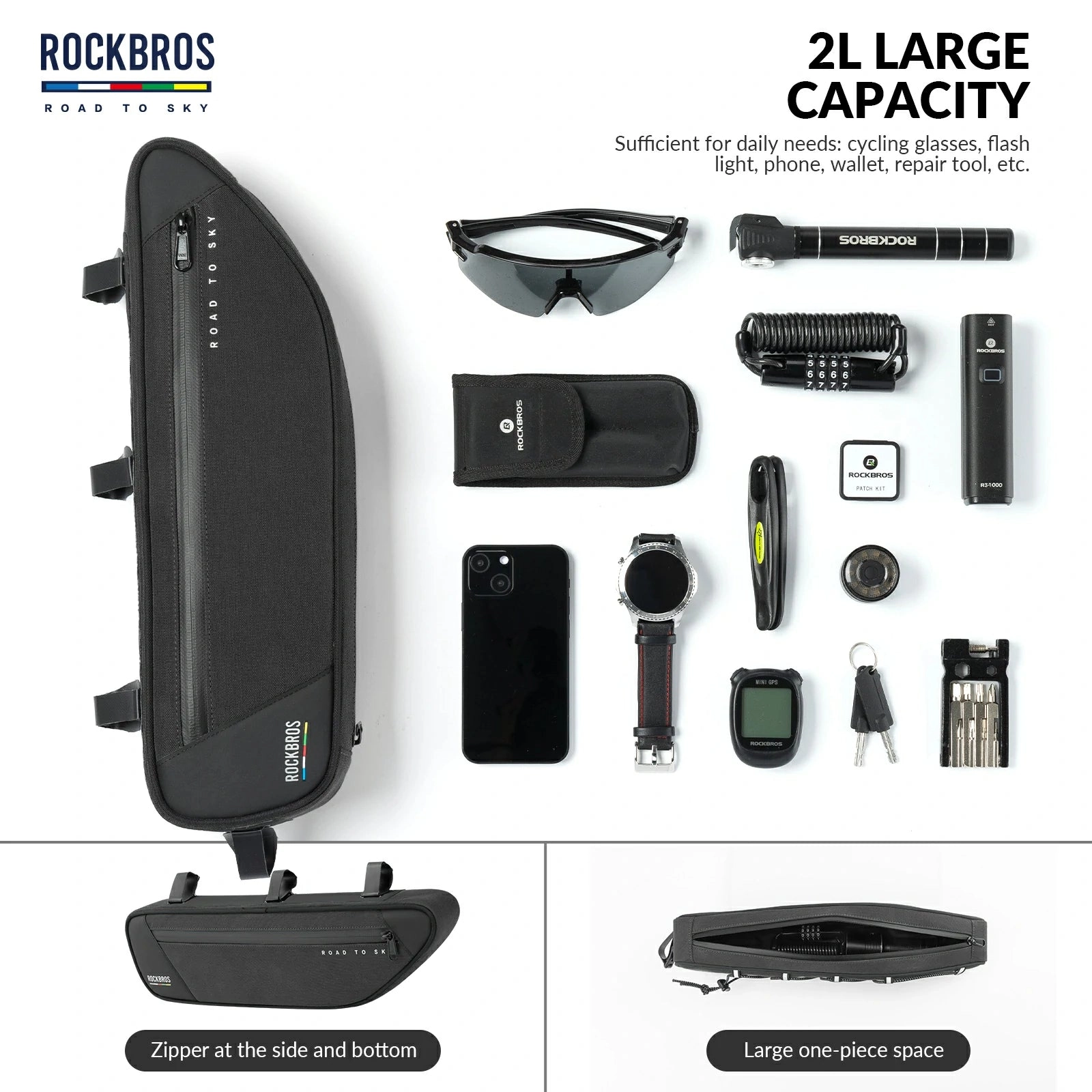 ROCKBROS Bike Triangle Bag-Road to sky