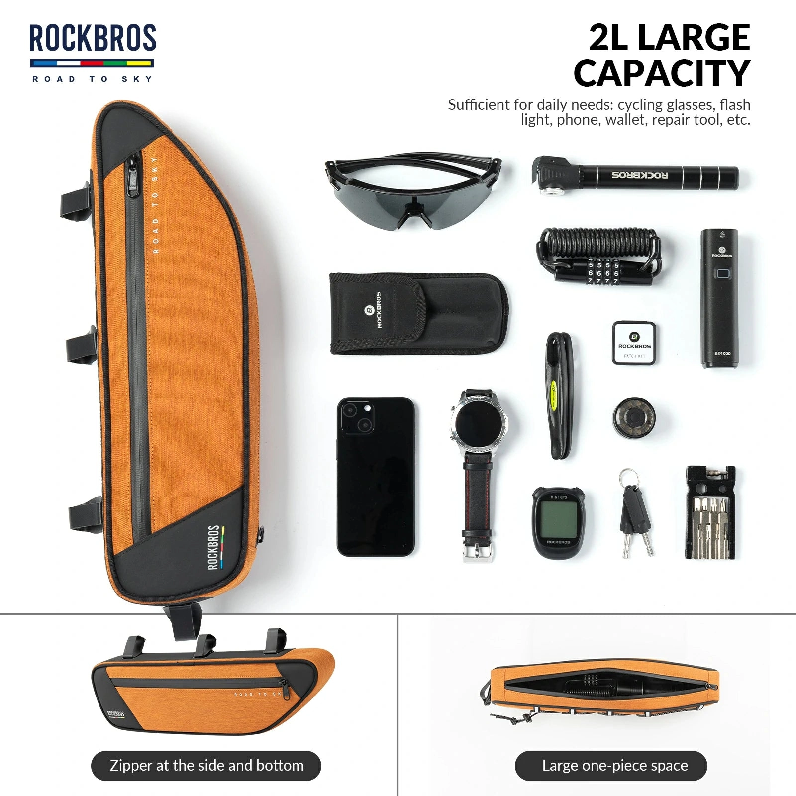 ROCKBROS Bike Triangle Bag-Road to sky