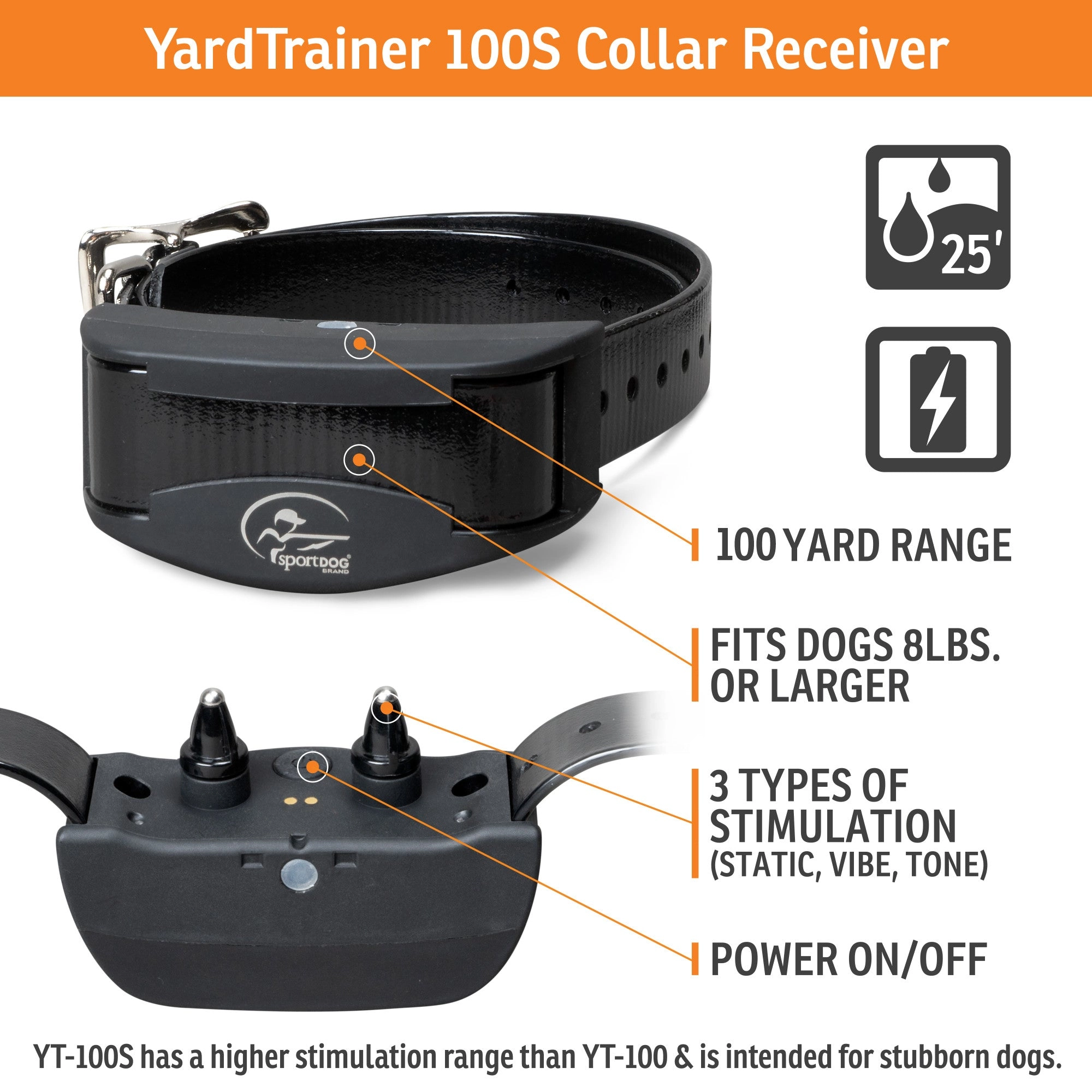 SportDOG Brand® YardTrainer 100S Remote Trainer - For Stubborn Dogs