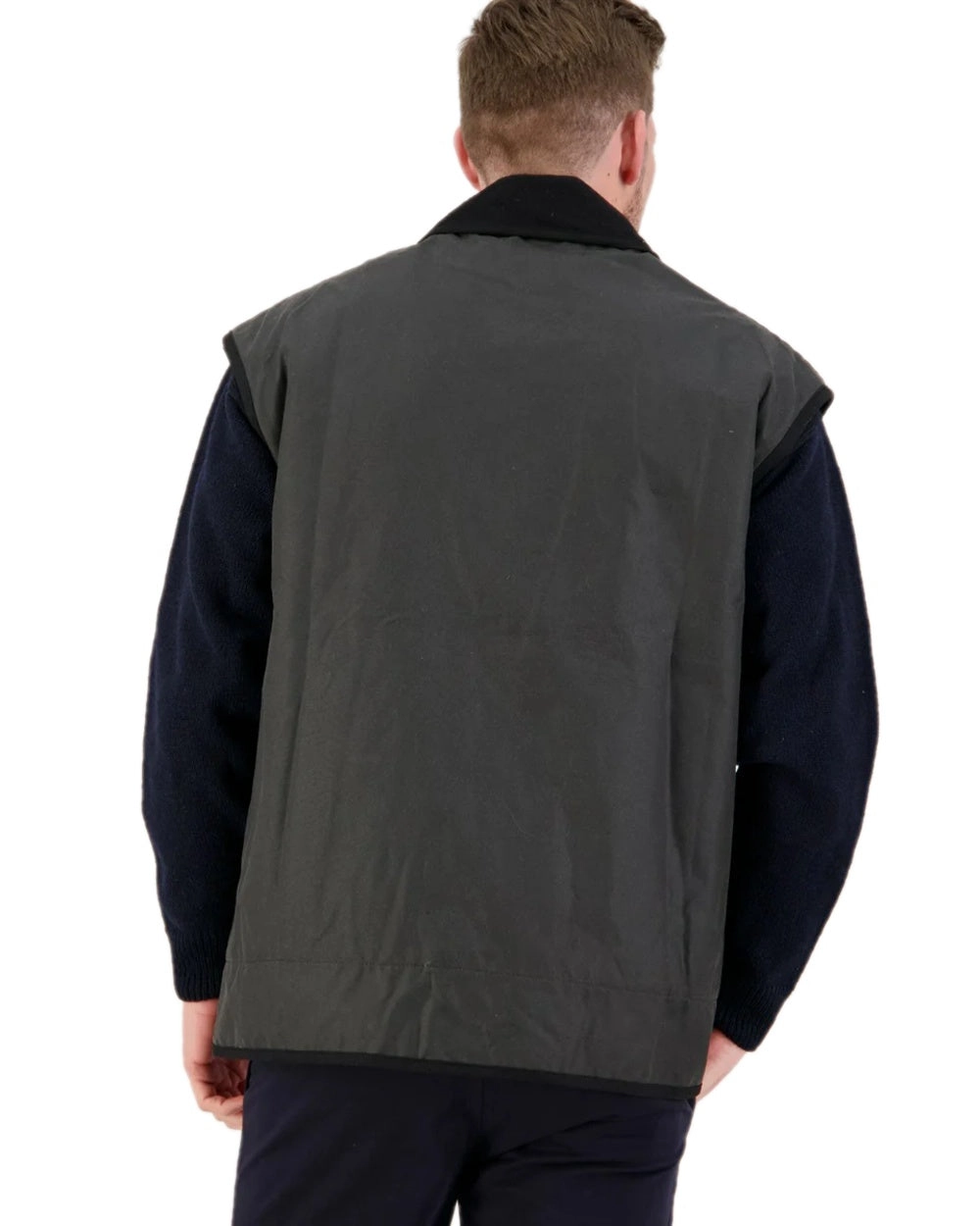 Swanndri Mens Foxton Oilskin Vest with Wool Lining