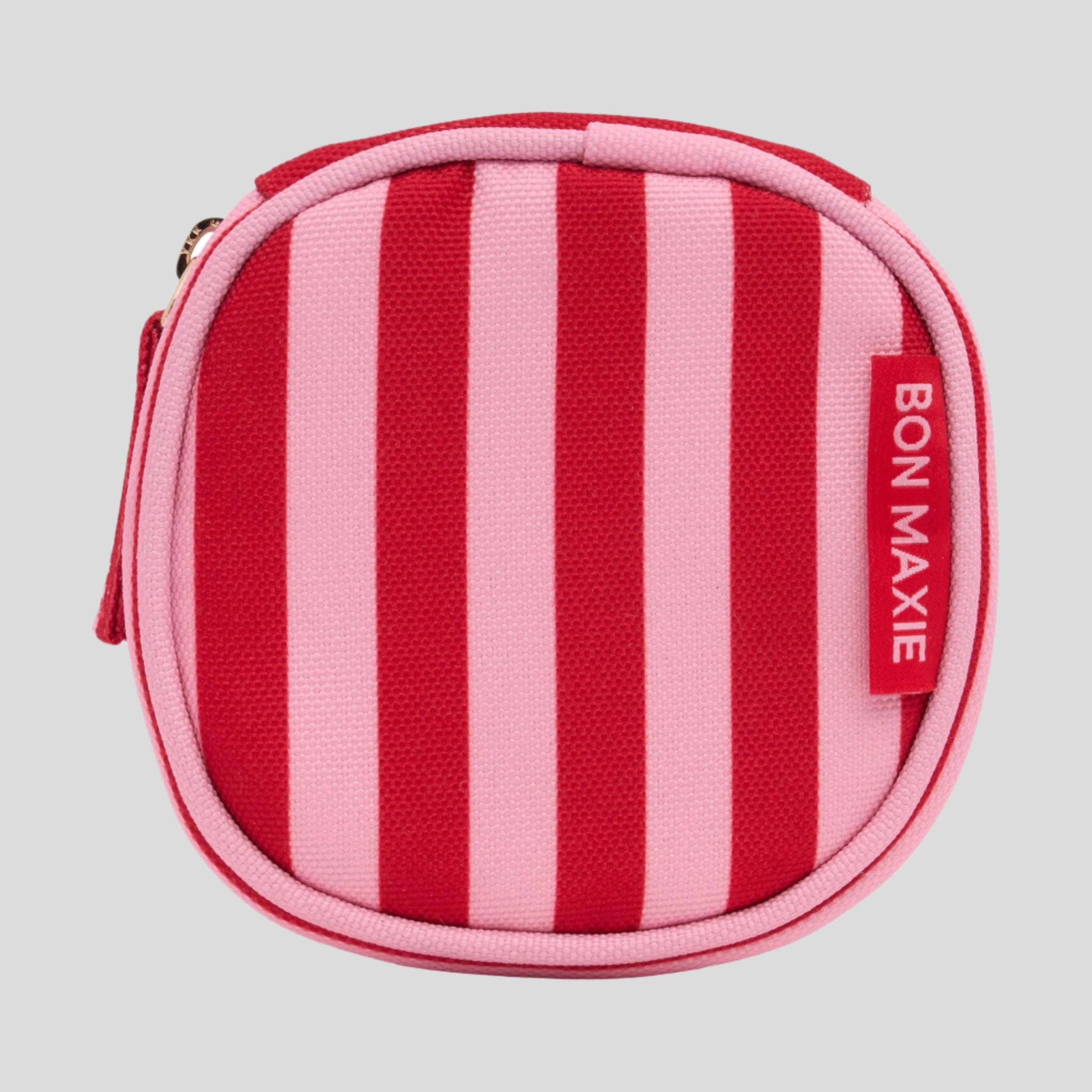 Travel Jewellery Case -- Pink/Red Stripe