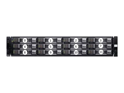 Veritas D Series 2U12 - Hard drive array - 72 TB - 12 bays (SAS-3) - HDD 8 TB x 12 - SAS 12Gb/s (external) - rack-mountable - 32198-M4218