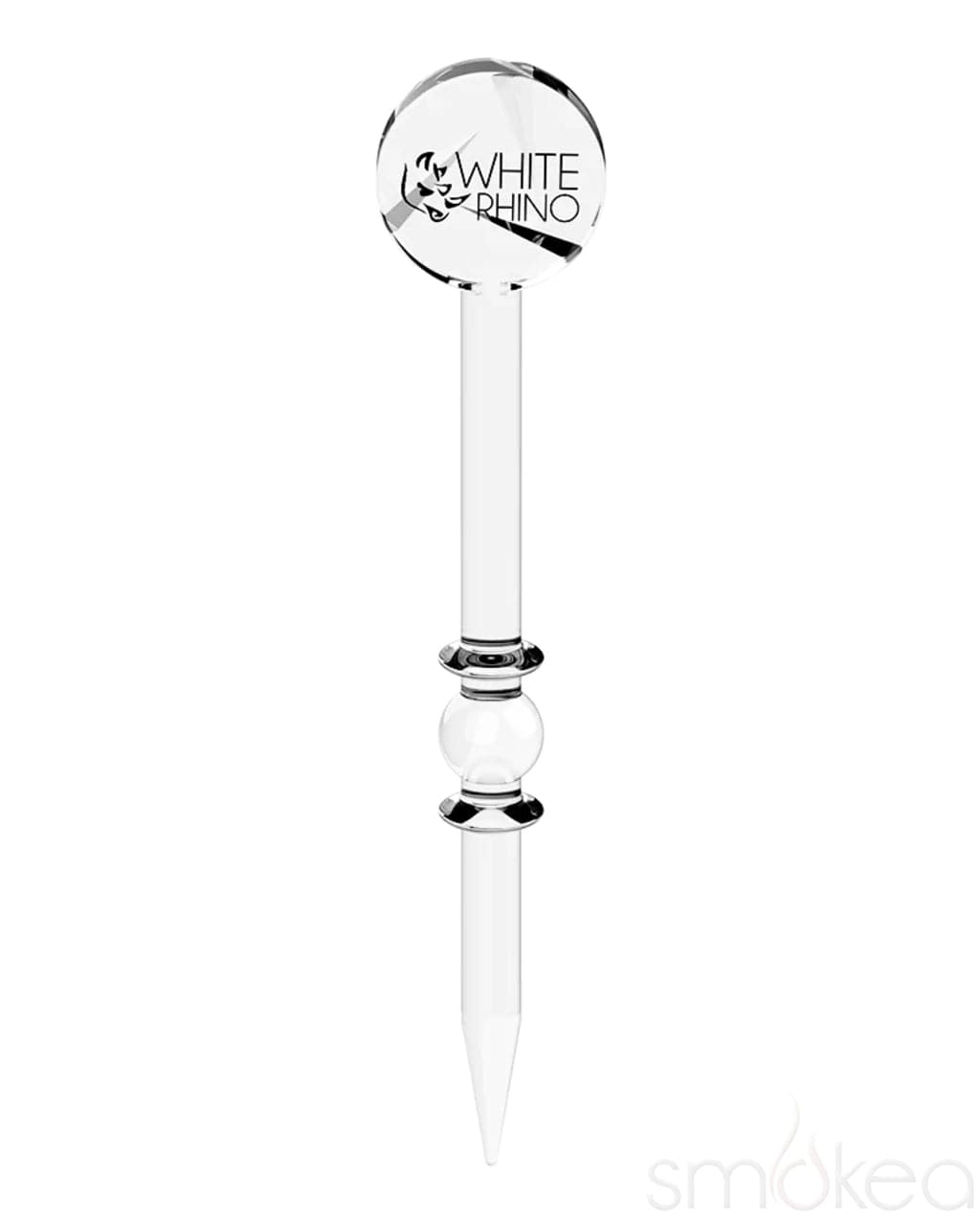 White Rhino Glass Dab Tool w/ Carb Cap