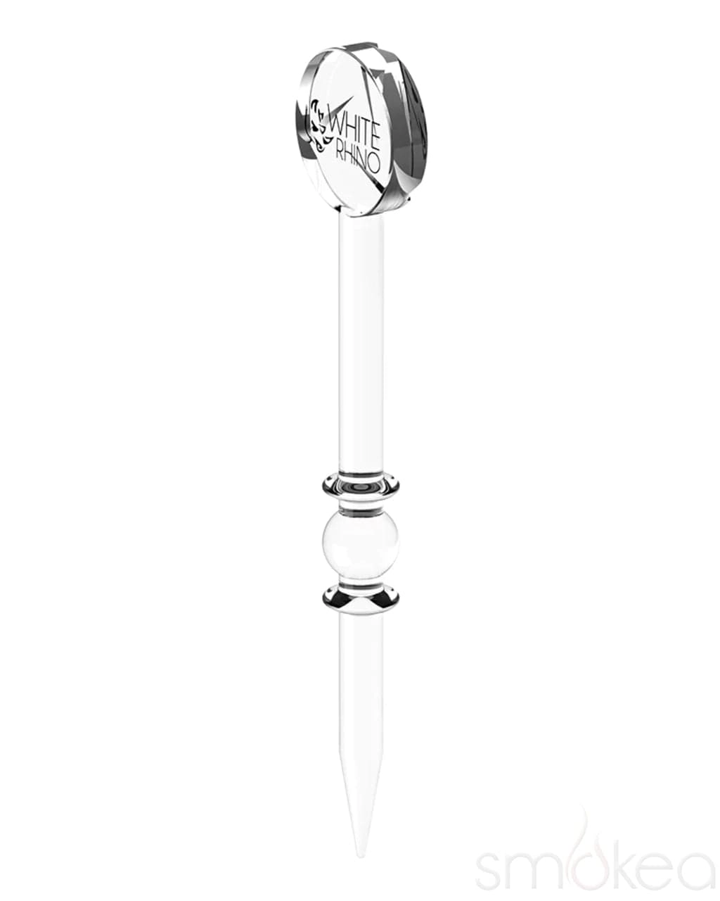 White Rhino Glass Dab Tool w/ Carb Cap