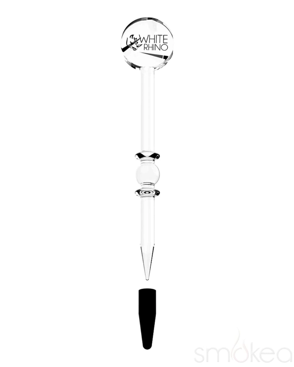 White Rhino Glass Dab Tool w/ Carb Cap